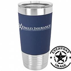 40 - 20 oz. NAVY WITH WHITE Silicone Grip   Tumbler DAGLEY INSURANCE