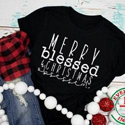 MERRY, BLESSED, CHRISTMAS OBSESSED SHIRT