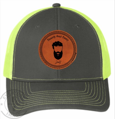BEERS AND BREWS TRUCKER CAP W LEATHER PATCH